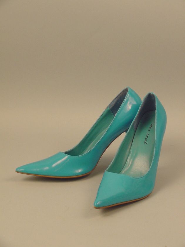 Wet Seal Turquoise Patent Pumps Size 8M  