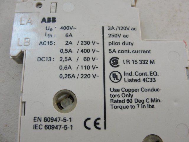16874 NEW ABB MS325 HK11 Auxiliary Contact  