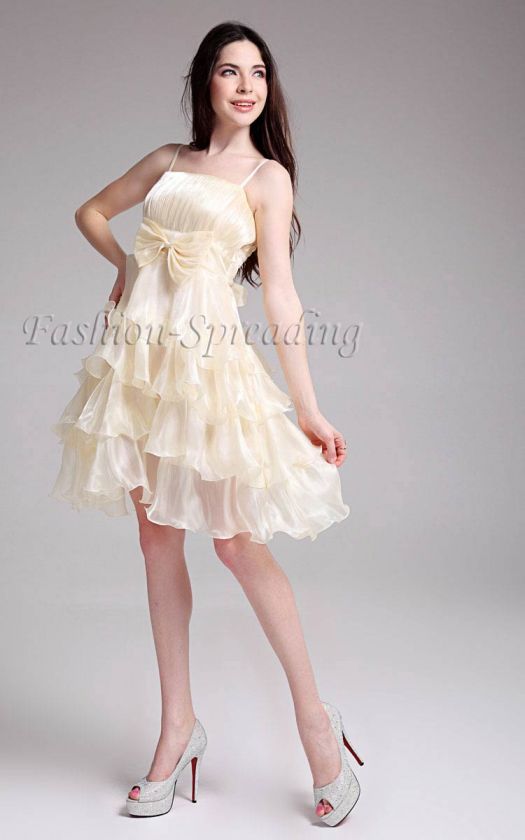   Graceful Slim Princess Cocktail Girl Women Party Pleated Dress  