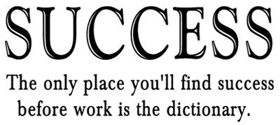 SUCCESS WORK Vinyl Wall Quote Sticker Saying Decor Inspirational Decal 