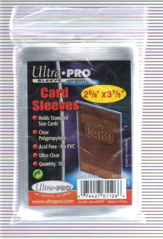 300) Ultra Pro Soft Trading Card Sleeves (3 Packs) Zip Pouch Acid 