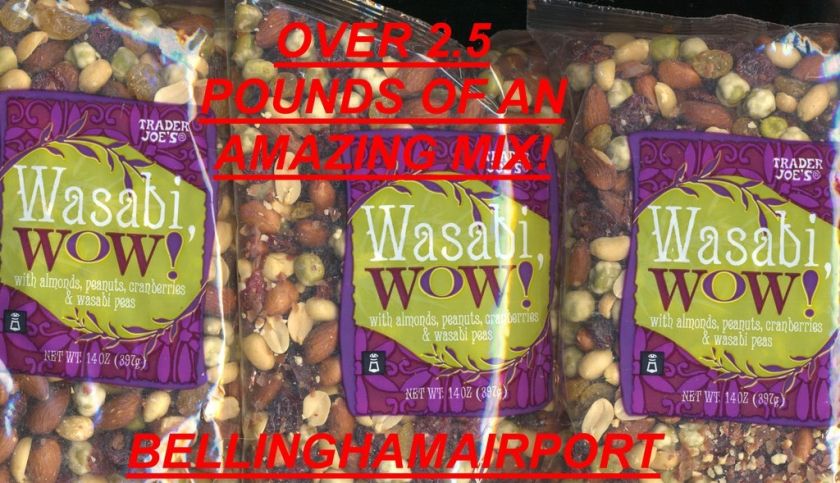 TRADER JOES WASABI NUT MIX WOW FREE FAST PRIORT SHIP  