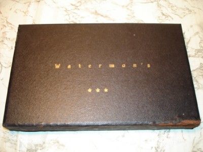 FANTASTIC OLD WATERMANS COMPLETE 24K PEN SET & CASE~  