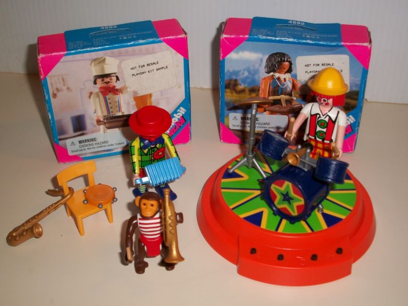 PLAYMOBIL CIRCUS CLOWNS 4231 CAVEMAN 4592 CHEF 4593 ACTION FIGURES 