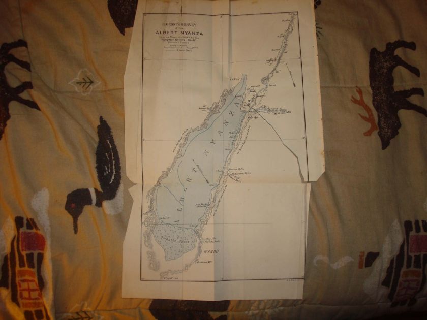 ANTIQUE LAKE ALBERT NYANZA WANDO AFRICA MAP EXPLORATION  