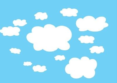 13 Cloud Wall Stickers Nursery Baby Room *REMOVABLE*  