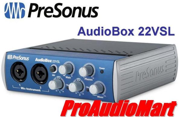 PreSonus AudioBox 22VSL 2.0 USB Audio Interface Recording System 