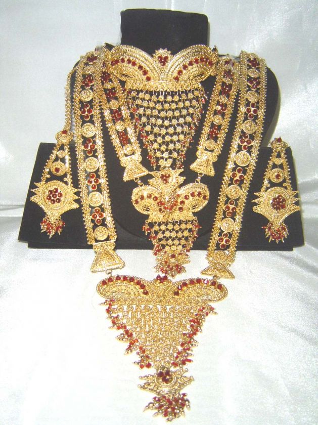 Bollywood Jodha Akbar Pakistani Indian Bridal Gold Pl Rani Haar 