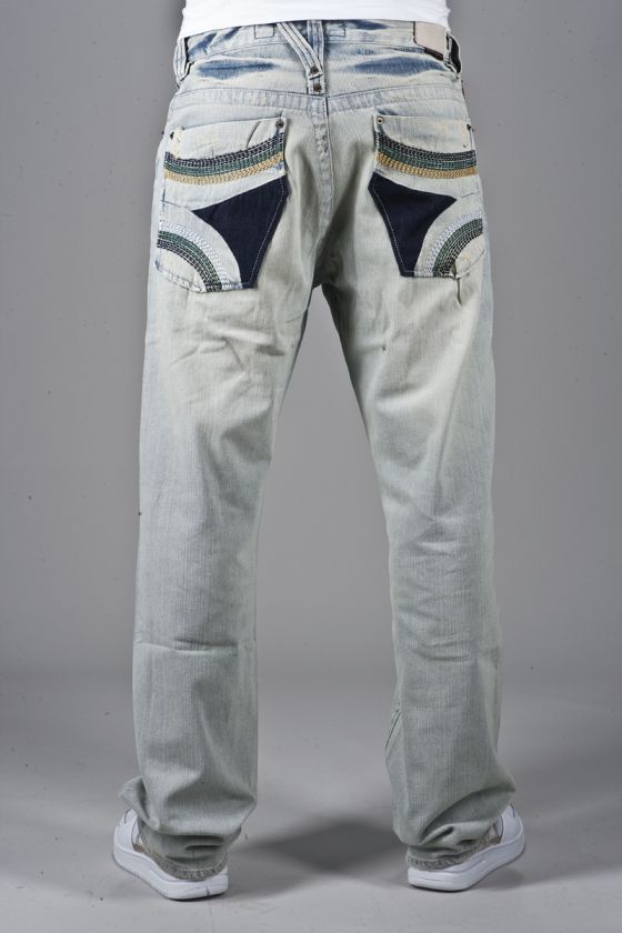 Akademiks Mens Jean V52P26TR LVI Were £59.99 Now £24.99  