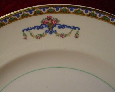 POPE GOSSER china MELROSE flower basket BREAD PLATE  