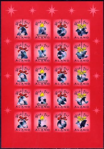 Hologram Folio Sheet Christmas Aland Finland MNH 2000  