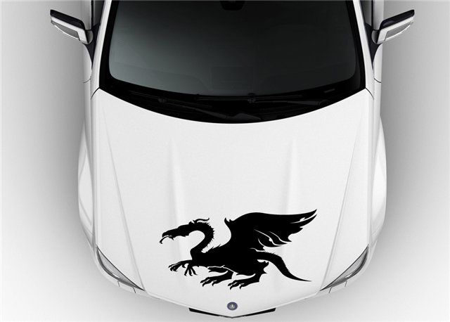 CAR HOOD VINYL DECAL STICKER Tiger Lion Mural 001  