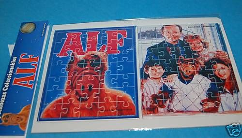 ALF TV SERIE DOUBLE PUZZLES JIGSAW ORIG. PACK ARGENT #2  