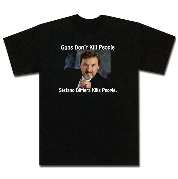 Stefano DiMera Soap Days of our Lives Fun Black T Shirt  