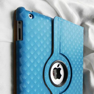 360° Rotating Smart Cover Leather Case Stand F iPad 2 Wake/Sleep 