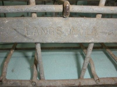 VINTAGE MILK CRATE LANGS MILK DAIRY  