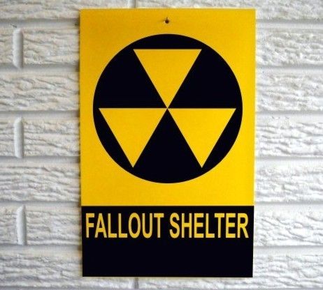   Plastic Sign 14 x 9 Garage Novelty Cold War Nuclear Apocalypse