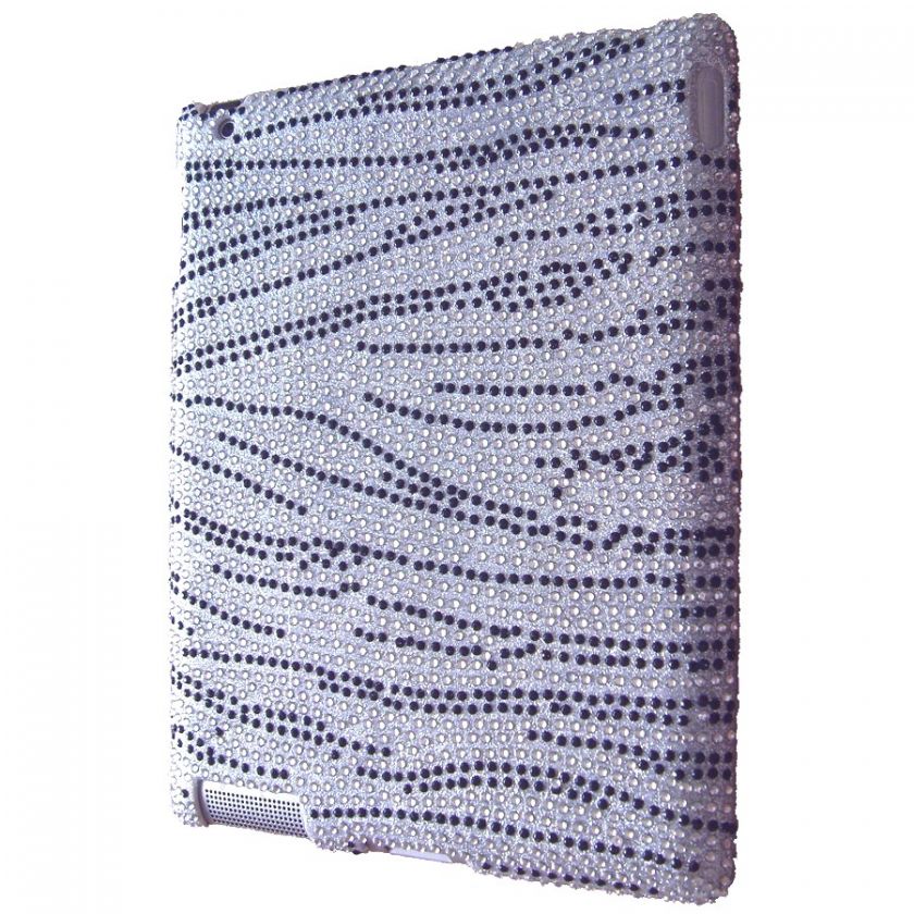 Zebra Crystal Rhinestone Case Cover for Apple iPad 2  