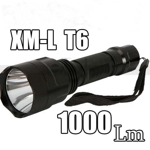 UltraFire C8 CREE XM L XML T6 LED 1000 Lumen Flashlight Torch 5 Mode 