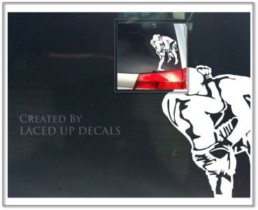 Neck tie Muay Thai clinch knee mma ufc vinyl decal 1  