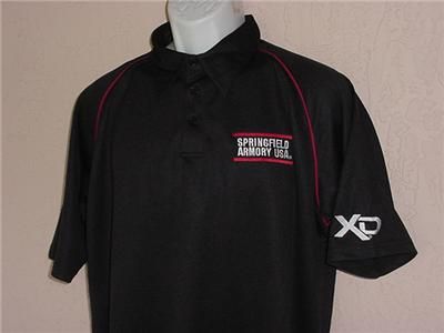 SPRINGFIELD ARMORY USA XD APPAREL PISTOLS RIFLES SEWN NWOT GOLF POLO 