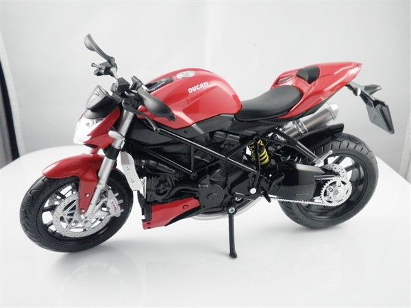 12 RED DUCATI STREETFIGHTER MOTORCYCLE MODEL  