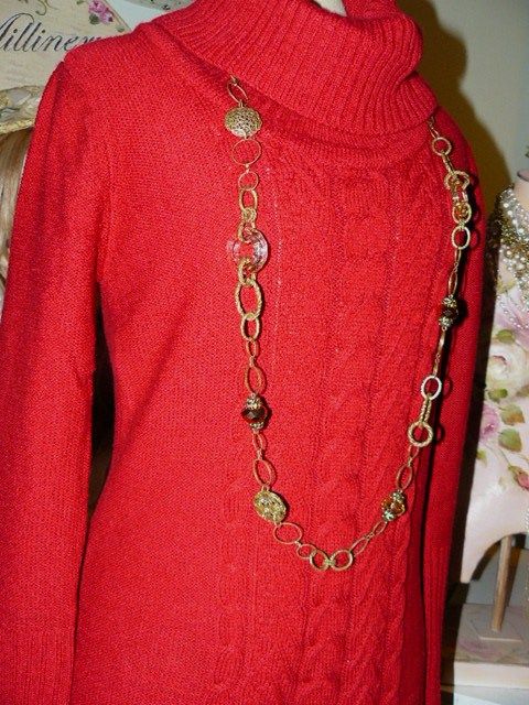 JONATHAN MARTIN *COZY WARM* RED KNIT SWEATER DRESS L  