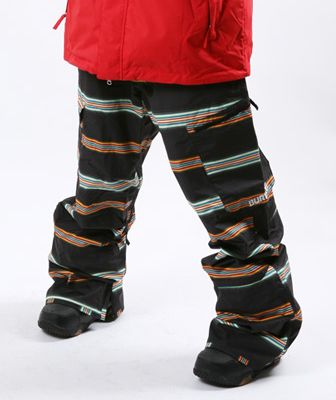   CARGO SNOWBOARD/SKI PANTS TRUE BLACK BANDWIDTH STRIPE PRINT/ M  