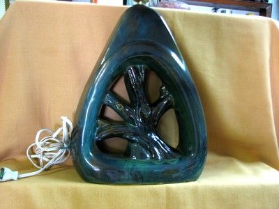 VINTAGE ART GLASS ART DECO TREE LAMP TV TABLETOP 1930s  