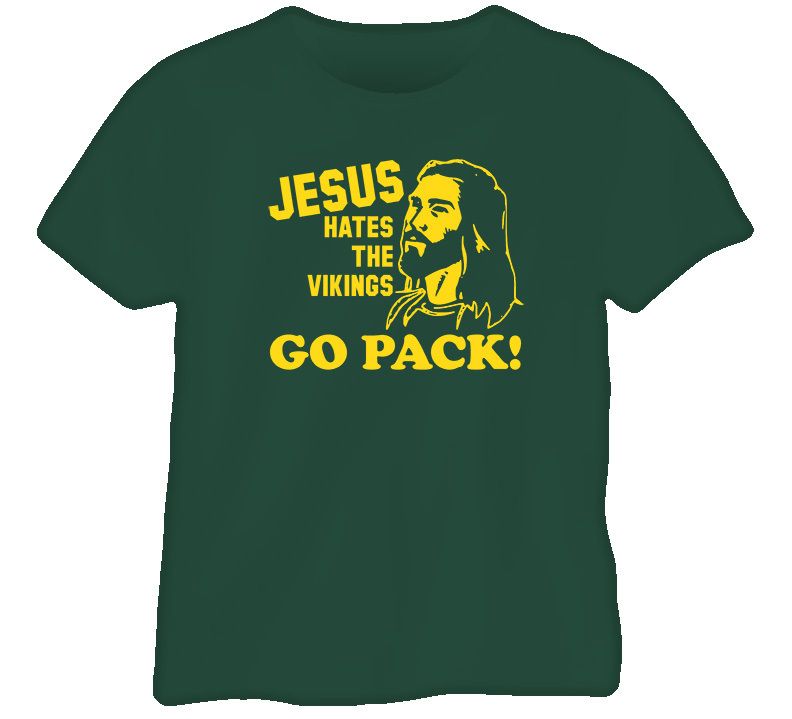 Go Packers Jesus Football T shirt  