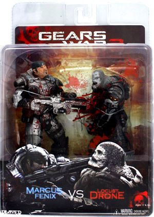   OF WAR 2 NECA MARCUS FENIX VS LOCUST DRONE ACTION FIGURE 2 PACK  