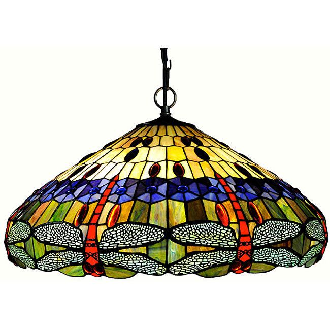 Tiffany Style Ceiling Chandelier Pendant Lighting Fixture Yellow Red 