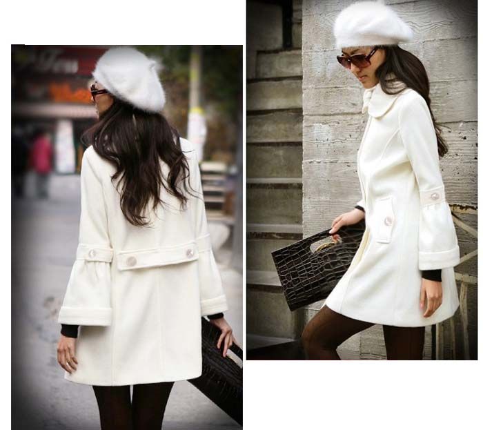 2011 NEW WINTER WOMEN CASHMERE WOOL TEMPERAMENT DUST COAT V1  