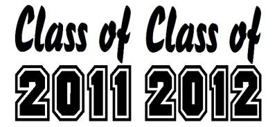 Class of 2011 2012 Graduation Sticker / Decal  