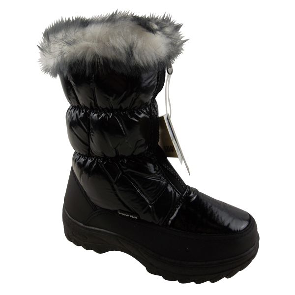   Waterproof Soles Shearling Furry Winter Snow Moon Rain Boots Womens