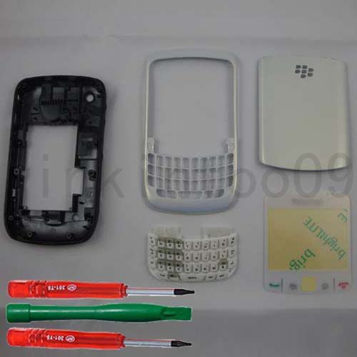 White Full Housing Faceplate Cover For Blackberry 8520  