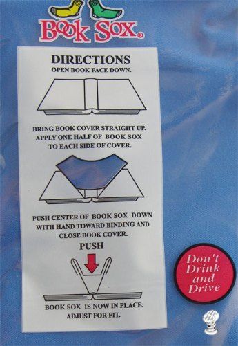 Pacific Blue Stretch Fabric Book Sox Cover Jumbo Sz NIP  