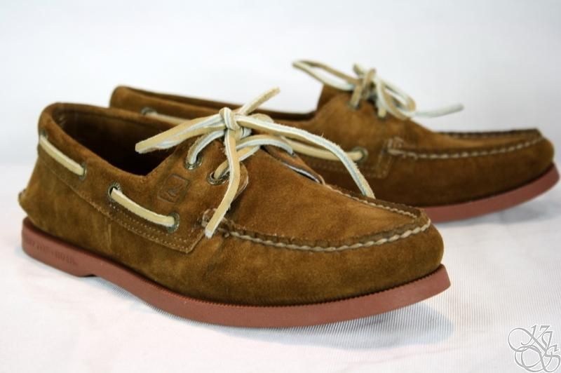    Sider Authentic Original Suede Tan Mens Boat Shoes size 7.5 M  