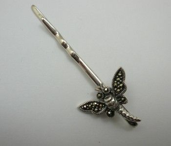 Assorted Sterling Silver Marcasite Hairpins Bobbypins  