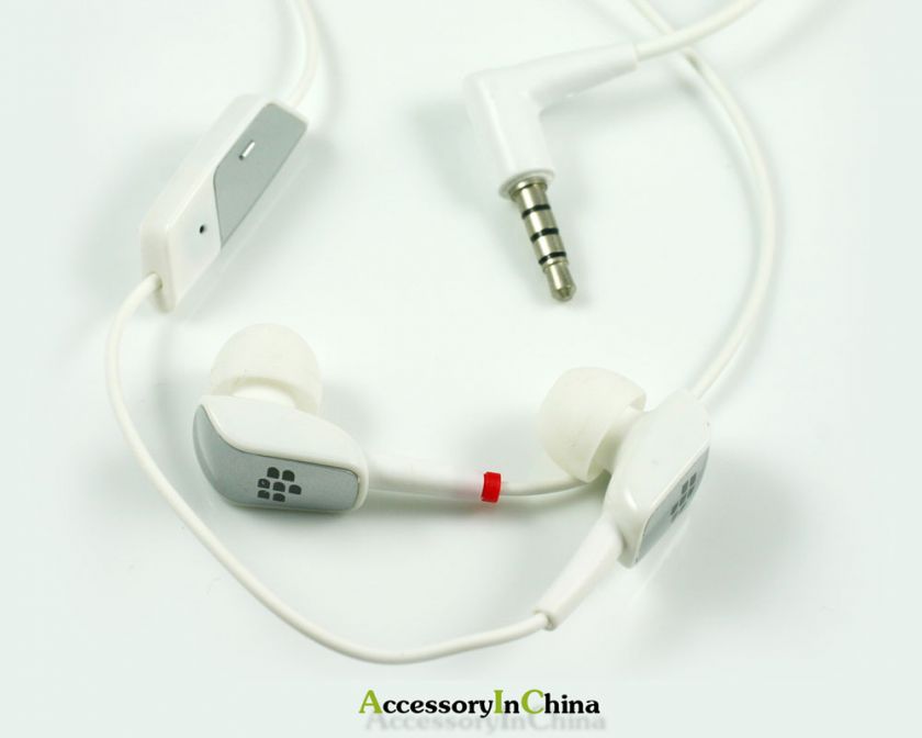 Headset Earphone w/ MIC for BlackBerry Bold 9700 White  