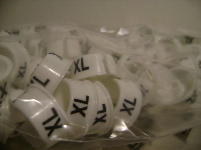 HANGER SIZE MARKERS (EXTRA LARGE SIZE) (XL) 500/CASE  