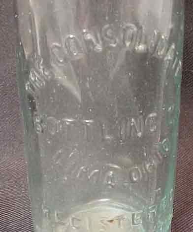 Vintage Consolidated Bottling Co. Lima Ohio Bottle  