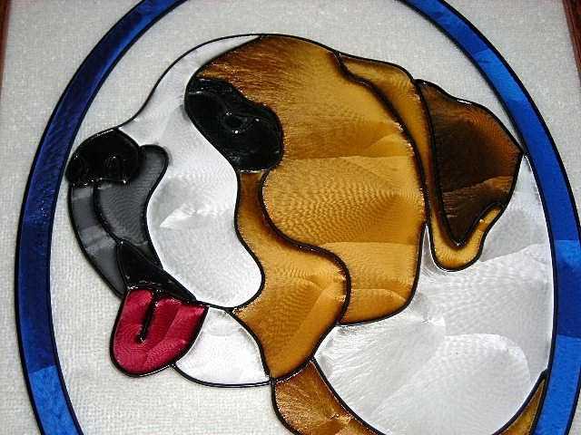 Dog (Dif.Breed) Stained Glass Panel~SilverCreek~$50~NEW  