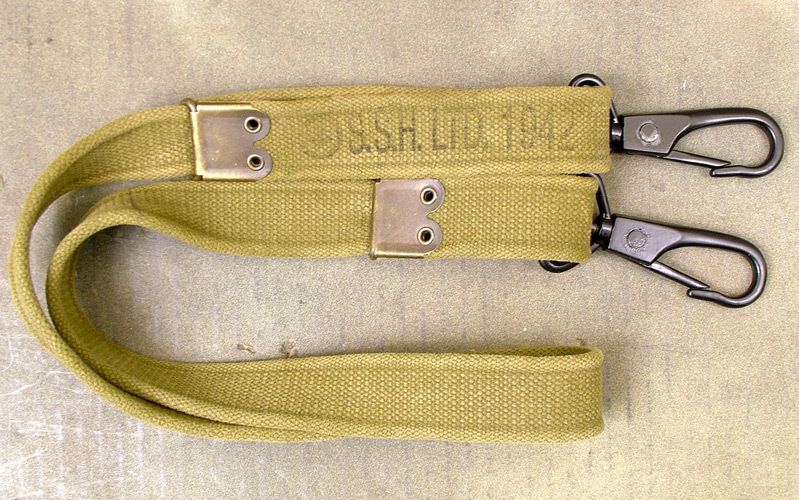 Original British WWII Bren LMG MK 1 Sling with Two Snap Hooks  