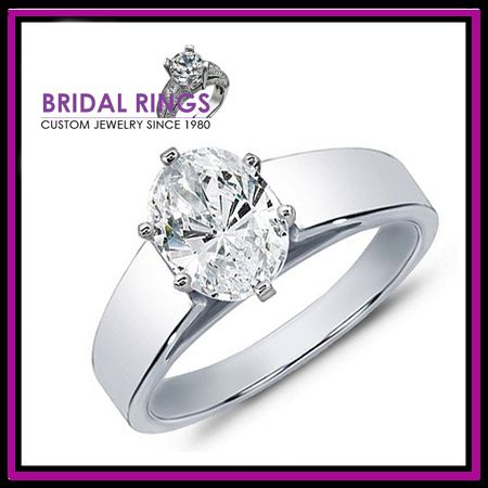 00ct Oval Diamond Solitaire Engagement Ring Platinum  