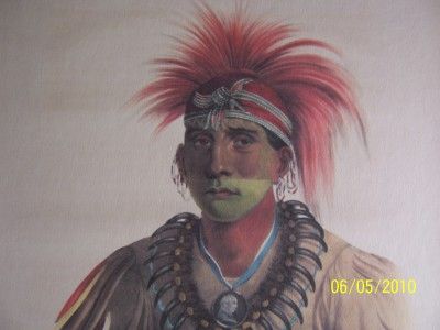 No Way Ke Sug Ga Otoe Antique Lithograph 1842 McKenney  