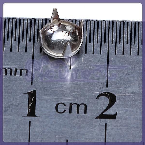   6mm Silver Round Studs Spots Nailheads Clothes Bracelet Decor  