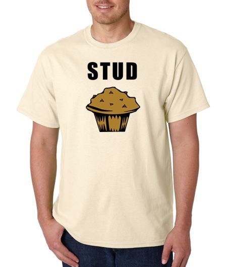 Stud Muffin Sexy Funny Geek 100% Cotton Tee Shirt  