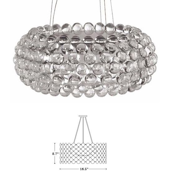Bulle Acrylic Chandelier Clear Pendant Lamp Modern  