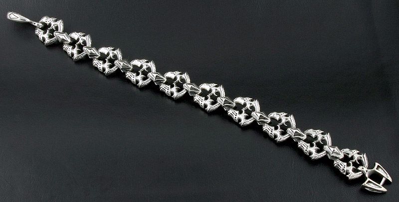 CUSTOM GALACTIC KNIGHT STERLING SILVER BRACELET 8.5  